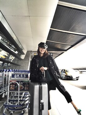 「100percent（ヒャクパーセント）のアイテム」を使った、劉為麟ivyさん（レディース・163cm）の春コーディネート