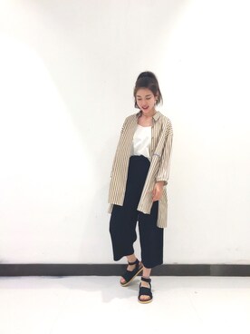 「MU（エムユー）のアイテム」を使った、Aimeeさん（レディース・162cm）の夏コーディネート