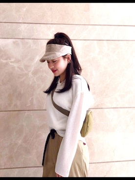 「MU（エムユー）のアイテム」を使った、Aimeeさん（レディース・162cm）の夏コーディネート