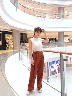 「MU（エムユー）のアイテム」を使った、Aimeeさん（レディース・162cm）の夏コーディネート