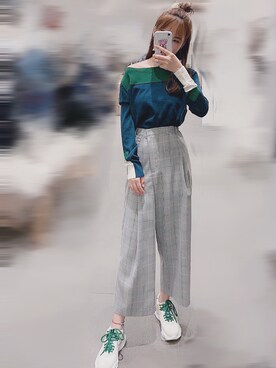 「MU（エムユー）のアイテム」を使った、Aimeeさん（レディース・162cm）の秋コーディネート