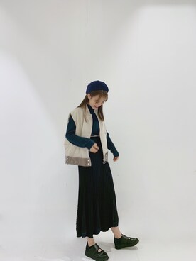 「MU（エムユー）のアイテム」を使った、Aimeeさん（レディース・162cm）の秋コーディネート