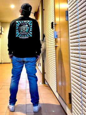 「ROLLING CRADLE（ローリングクレイドル）のアイテム（Tシャツ/カットソー）」を使った、おあさん（メンズ・170cm）の春コーディネート