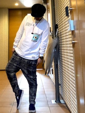 「SABBAT13（サバト）のアイテム」を使った、おあさん（メンズ・170cm）の春コーディネート