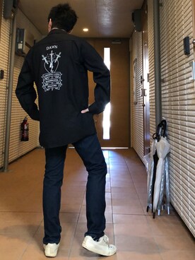 「Deviluse（Deviluse）のアイテム（トップス）」を使った、おあさん（メンズ・170cm）の秋コーディネート