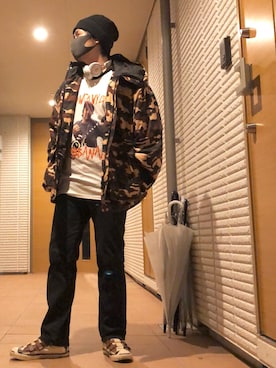 「Deviluse（Deviluse）のアイテム（ジャケット/アウター）」を使った、おあさん（メンズ・170cm）の冬コーディネート