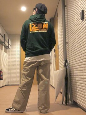 「RRL（ダブル アール エル）のアイテム（チノパンツ）」を使った、おあさん（メンズ・170cm）の春コーディネート