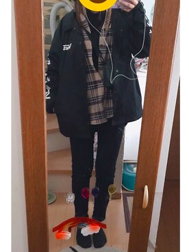 「VANS（バンズ）のアイテム（ナイロンジャケット）」を使った、なつさん（レディース・165cm）の春コーディネート