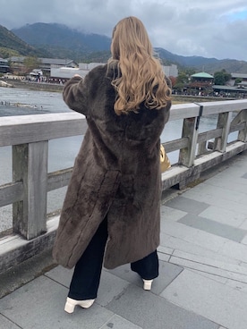 「ZARA（ザラ）のアイテム（サロペット/オーバーオール）」を使った、mimilyさん（レディース・156cm）の冬コーディネート