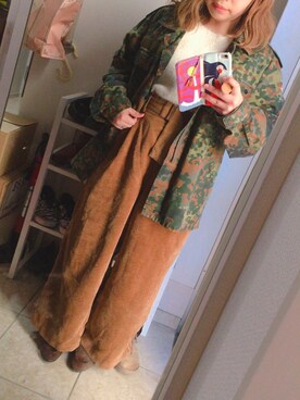 「usedのアイテム（ジャケット/アウター、その他）」を使った、kaetuneさん（レディース・146cm）の秋コーディネート