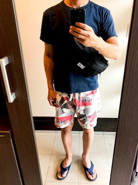 「N.HOOLYWOOD」｜「アイテム（サンダル）」を使った、いんてるさん（メンズ・176cm）の夏コーディネート
