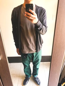 「JOHN SMEDLEY（ジョンスメドレー）のアイテム（カーディガン/ボレロ）」を使った、いんてるさん（メンズ・176cm）の秋コーディネート