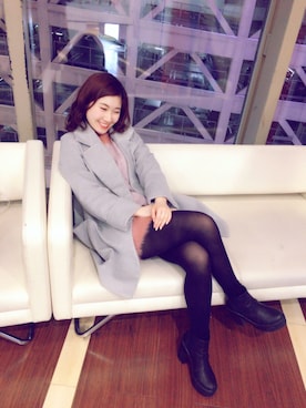 「dazzlin（ダズリン）のアイテム（ダウンジャケット/コート）」を使った、みづえみかみさん（レディース・155cm）の春コーディネート