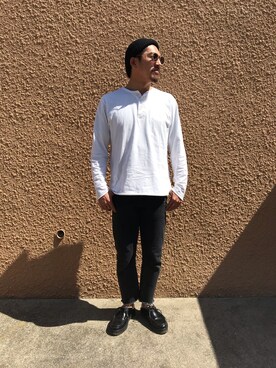 「Saturdays NYC（サタデーズ ニューヨークシティ ）のアイテム（シューズ）」を使った、いなこさん（メンズ・173cm）の春コーディネート