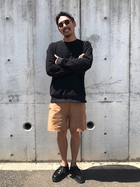 「Saturdays NYC（サタデーズ ニューヨークシティ ）のアイテム（スウェット）」を使った、いなこさん（メンズ・173cm）の春コーディネート