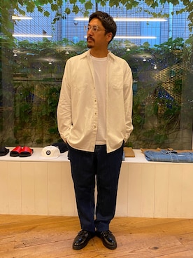 「Saturdays NYC（サタデーズ ニューヨークシティ ）のアイテム（シューズ）」を使った、いなこさん（メンズ・173cm）の夏コーディネート