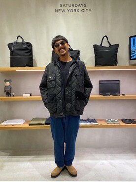 「ラブアンドピース2020」｜「アイテム（ブルゾン）」を使った、いなこさん（メンズ・173cm）の秋コーディネート