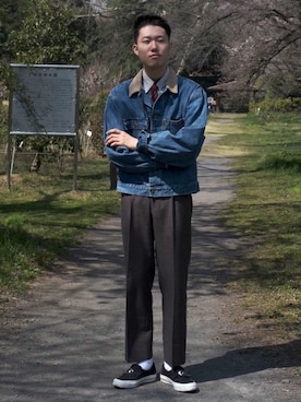 「アイテム（フォーマルスーツ/小物）」を使った、DAISUKE SAKUMAさん（メンズ・173cm・20代）の春コーディネート