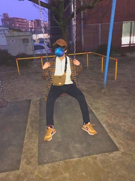 「NEW BALANCE（ニューバランス）のnew balance(ニューバランス) ML515（スニーカー、ブラウン系）」を使った、じょんそんさん（メンズ・182cm）の冬コーディネート