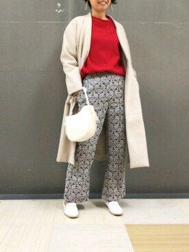 「ELENCARE DUE（エレンカーレデュエ）のアイテム（その他アウター）」を使った、Li-eniさん（レディース・163cm）の冬コーディネート