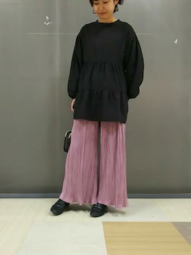 「ELENCARE DUE（エレンカーレデュエ）のアイテム」を使った、Li-eniさん（レディース・164cm）の冬コーディネート