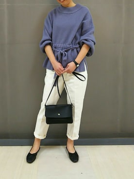 「Legato Largo（レガートラルゴ）のアイテム」を使った、Li-eniさん（レディース・164cm）の冬コーディネート