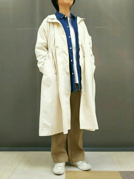 「Wrangler」｜「アイテム（マウンテンパーカー）」を使った、Li-eniさん（レディース・164cm）の冬コーディネート