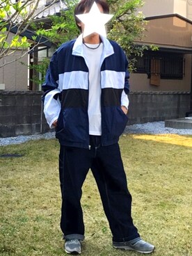 「phiten（ファイテン）のアイテム」を使った、AKIさん（メンズ・172cm）の春コーディネート