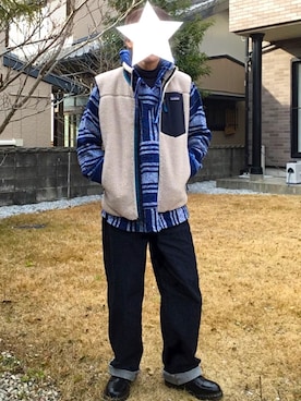 「レトロX」｜「アイテム（ブーツ）」を使った、AKIさん（メンズ・172cm）の冬コーディネート