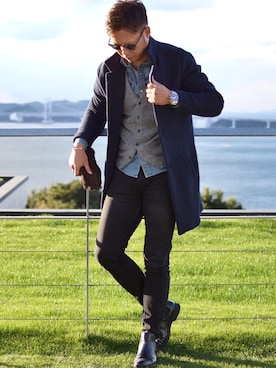 「Dive（ダイブ）のアイテム」を使った、Shintaroさん（メンズ・184cm）の冬コーディネート