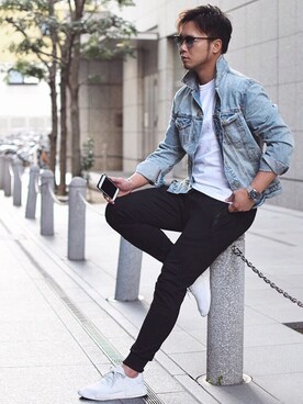 「Dive（ダイブ）のアイテム（トップス）」を使った、Shintaroさん（メンズ・184cm）の春コーディネート