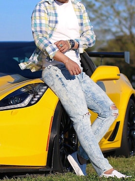 「Dive（ダイブ）のアイテム（トップス）」を使った、Shintaroさん（メンズ・184cm）の春コーディネート