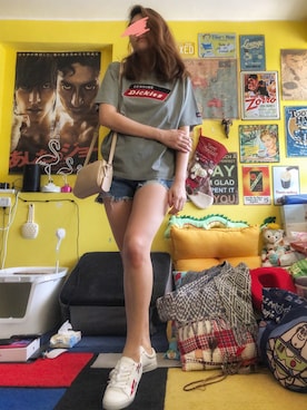 「MISS SIXTY（ミスシックスティ）のアイテム」を使った、CyoLeeさん（レディース・165cm）の夏コーディネート