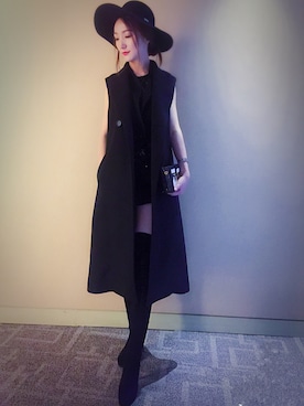 「CASADEI（カサディ）のアイテム」を使った、Midori Wangさん（レディース・165cm）の冬コーディネート