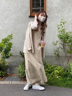 「CAPRICIEUX LE'MAGE（カプリシューレマージュ）のアイテム（ノーカラージャケット）」を使った、N a n a m iさん（レディース・156cm）の春コーディネート
