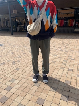 「JOINT WORKS（ジョイントワークス）のアイテム（シューズ）」を使った、Yuさん（メンズ・166cm）の春コーディネート