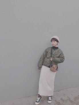 「SM2（エスエムツー）のアイテム（ブルゾン）」を使った、Dorothyaoさん（レディース・158cm）の冬コーディネート