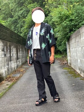 「HARE（ハレ）のアイテム（キーホルダー）」を使った、ろばみみさん（メンズ・165cm）の夏コーディネート