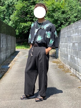 「HARE（ハレ）のアイテム（キーホルダー）」を使った、ろばみみさん（メンズ・165cm）の夏コーディネート