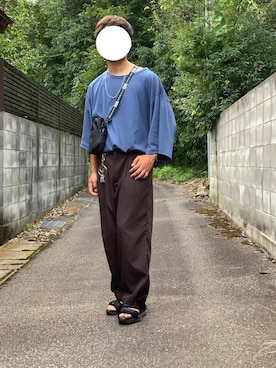 「HARE（ハレ）のアイテム（キーホルダー）」を使った、ろばみみさん（メンズ・166cm）の夏コーディネート