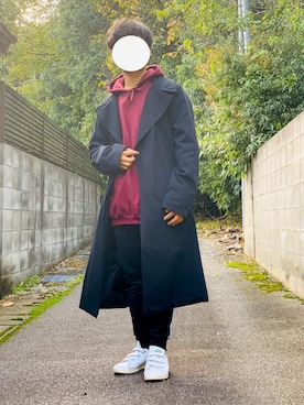 「INTER FACTORY（インターファクトリー）のWEARISTA tai × INTER FACTORY　パーツレスオーバーサイズトレンチコート（トレンチコート）」を使った、ろばみみさん（メンズ・166cm）の秋コーディネート