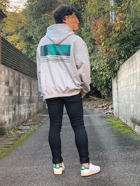 「LIDNM（リドム）のアイテム（その他パンツ）」を使った、ろばみみさん（メンズ・166cm）の秋コーディネート