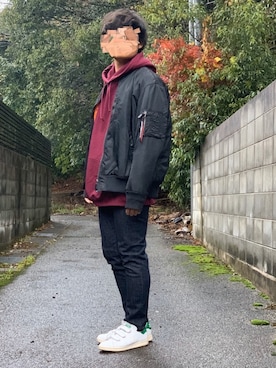 ろばみみさん（メンズ・166cm）の冬コーディネート