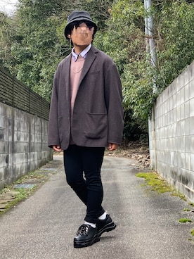 ろばみみさん(メンズ・166cm)の冬コーディネート