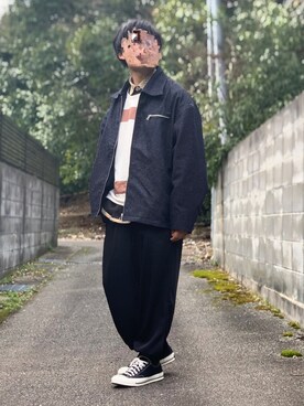 「ct70」｜「アイテム（ブルゾン）」を使った、ろばみみさん（メンズ・166cm）の春コーディネート