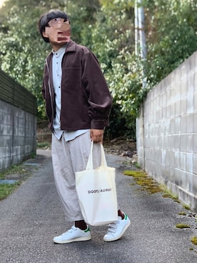 「INTER FACTORY（インターファクトリー）のアイテム（パンツ）」を使った、ろばみみさん（メンズ・166cm）の春コーディネート