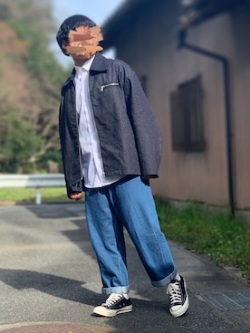 「ct70」｜「アイテム（ブルゾン）」を使った、ろばみみさん（メンズ・166cm）の春コーディネート