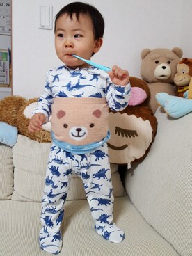 「JOE FRESH（フレッシュ）のアイテム」を使った、KOU🐴HAKKU🌳さん（キッズ・80cm）の冬コーディネート