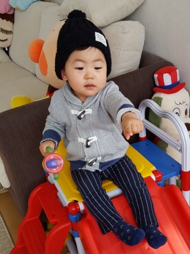 「JOE FRESH（フレッシュ）のアイテム」を使った、KOU🐴HAKKU🌳さん（キッズ・80cm）の冬コーディネート