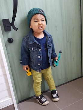 KOU🐴HAKKU🌳さん（キッズ・80cm）の秋コーディネート